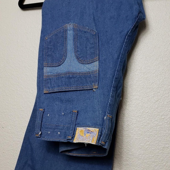 Wrangler Pants - 1970s 70s Wrangler Wrapid Transit Bell Bottom Jeans